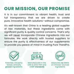 Pure TheraPro Rx no-fillers label signals clean, allergen-friendly formulation