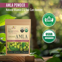 PureAyurbliss amla powder with scoop for precise daily use
