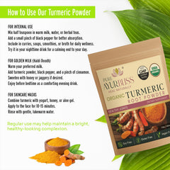PureAyurbliss turmeric powder for cooking adds warm earthy flavor.