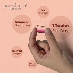 Pureclinica Resveratrol bottle label highlights black pepper extract for absorption