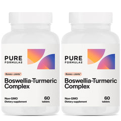 PureFormulas Boswellia Turmeric bottle-front suggests daily joint comfort support