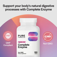 Detail of PureFormulas pancreatin 8x 125mg supporting protein and fat digestion.