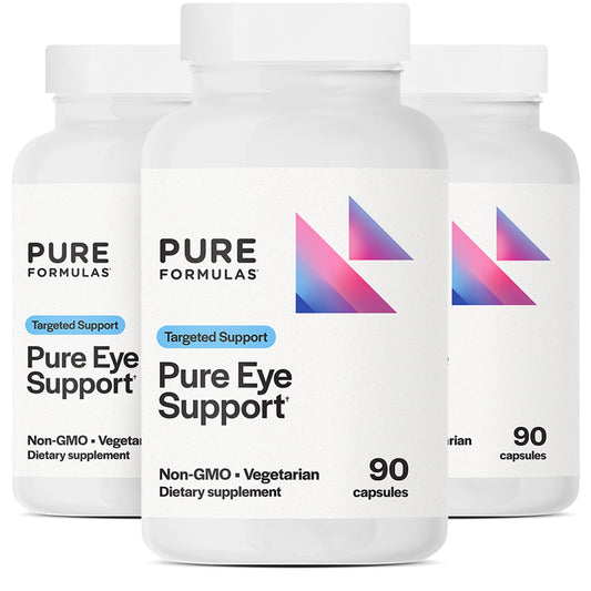 PureFormulas PureEye Support bottle front for daily lutein and zeaxanthin support.