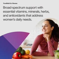 PureFormulas PureMulti for Women herbal blend ingredients show natural support.