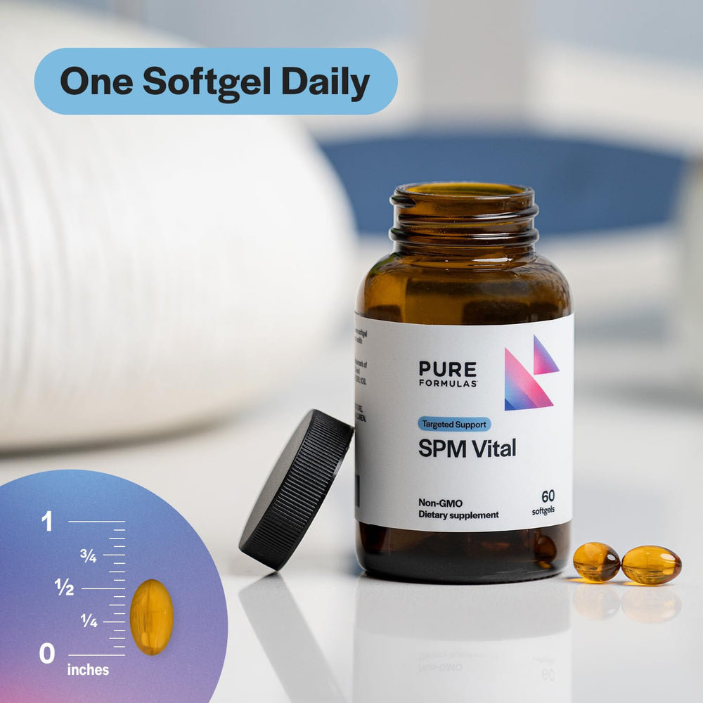 PureFormulas SPM Vital lemon flavor image emphasizing pleasant taste with no fishy aftertaste.