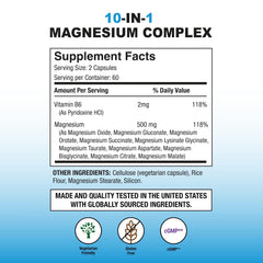 Puregen Labs Magnesium 10in1 capsules close-up for fast uptake benefits