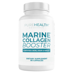 PUREHEALTH MARINE COLLAGEN bottle highlights premium formula for skin hydration