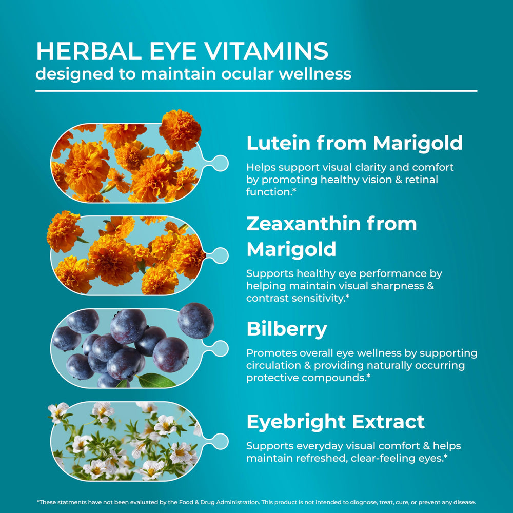Eyebright and bilberry blend included for traditional eye clarity support