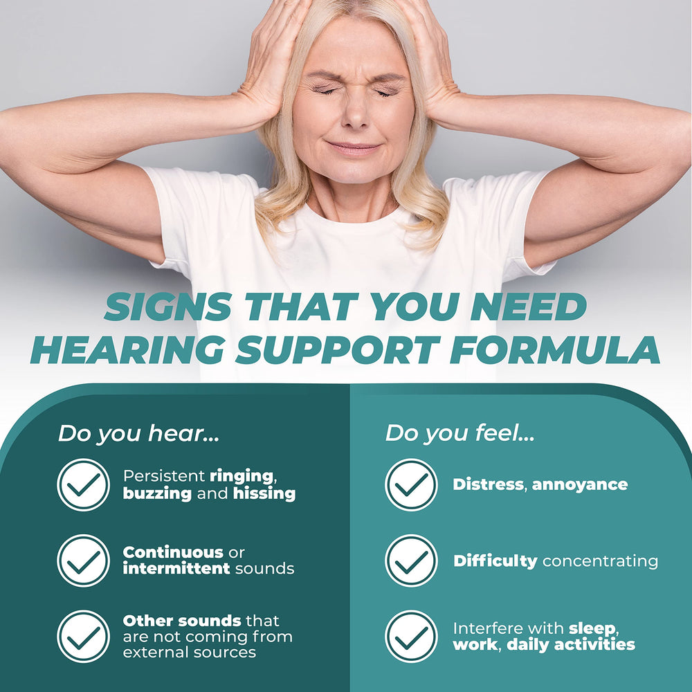 PureHealth Research Hearing Support capsule in hand for daily use