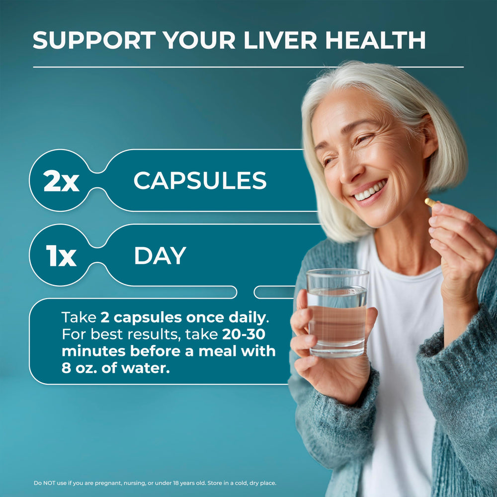 PureHealth Research Liver Health bottle label close-up confirms US manufacturing and cGMP quality