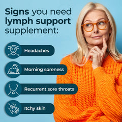 PureHealth Research Lymph System Support bottle pour demonstrates simple daily dosing