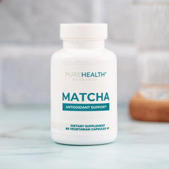 PureHealth Matcha at desk supports morning focus during routine