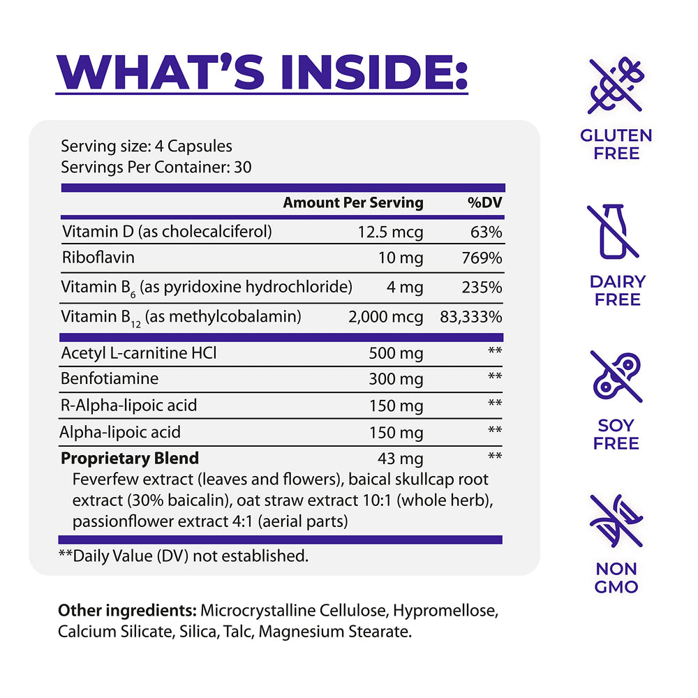 PureHealth Research Nerve Regen bottle back shows bottle details for nerve support.