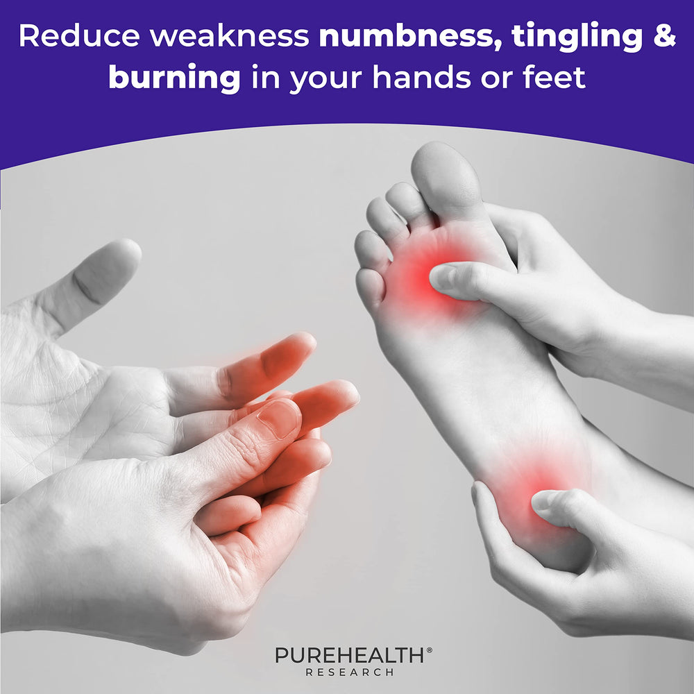 PureHealth Research Nerve Regen label closeup highlights R Alpha Lipoic Acid content.