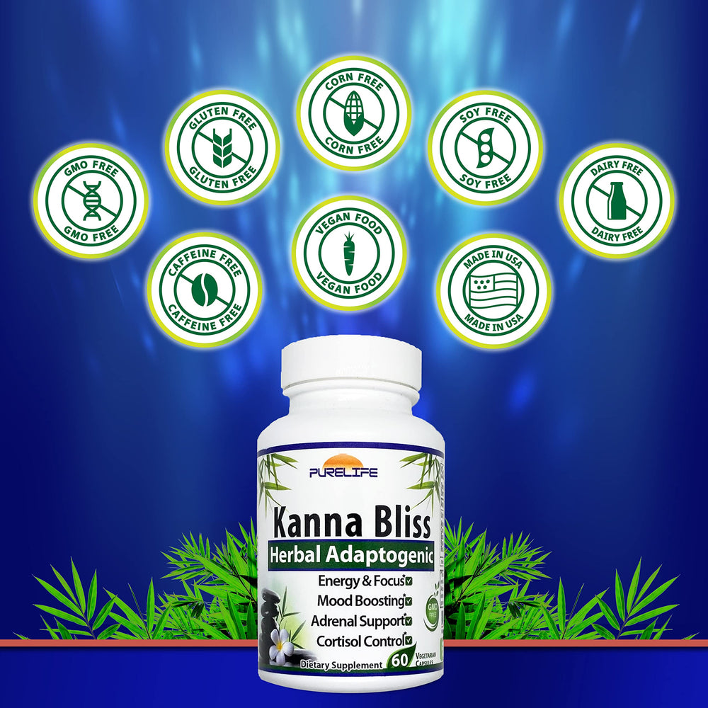 PureLife Kanna Bliss ingredients featuring traditional South African herbs