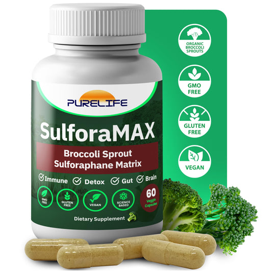 PureLife SulforaMAX bottle front view for daily immune support