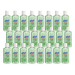 Purell soothing gel bottle on a desk promoting frequent hand hygiene