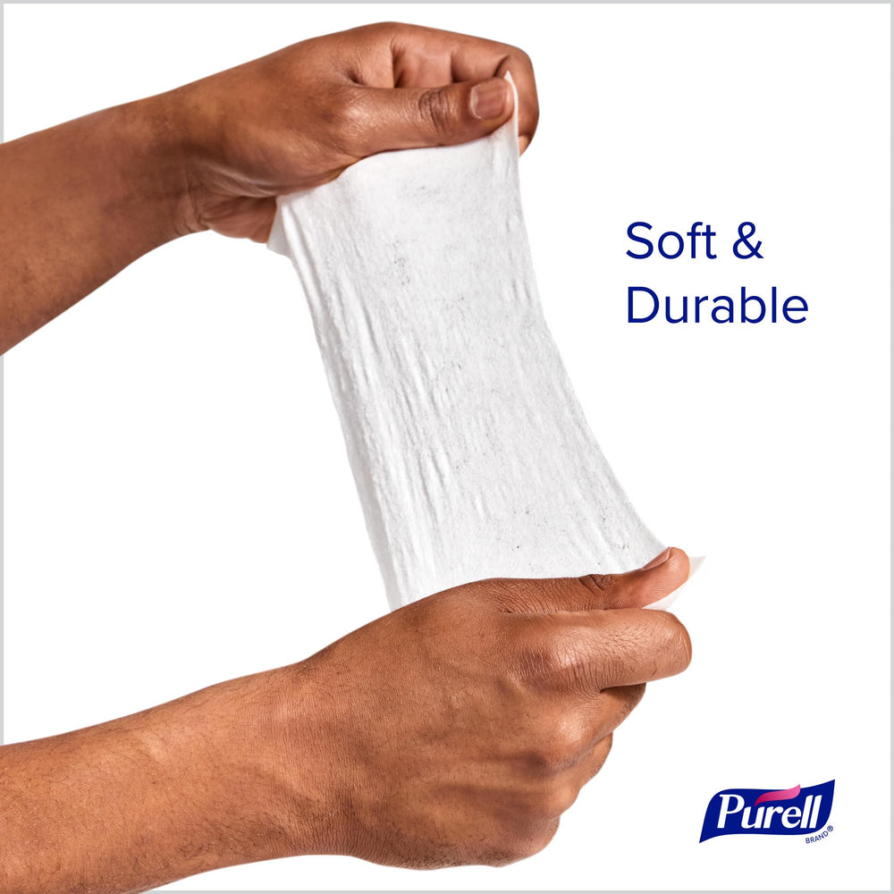 Clean Refreshing scent from Purell wipes leaves hands smelling fresh.