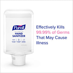 Purell foam refill transparent bottle close-up for level monitoring.