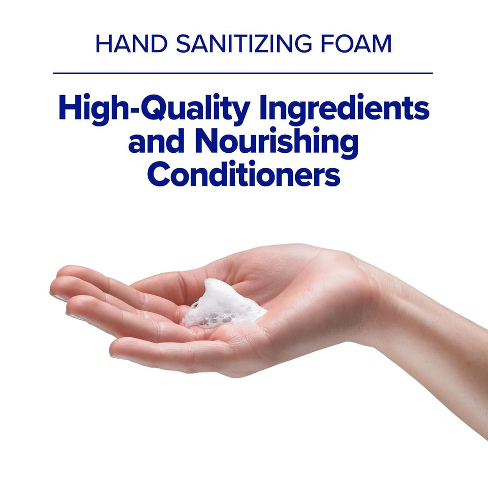 Purell fragrance-free foam texture close-up for a gentle feel.