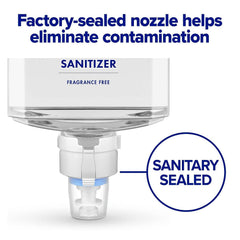 Purell hand sanitizer foam on hands, delivering mess-free hygiene.