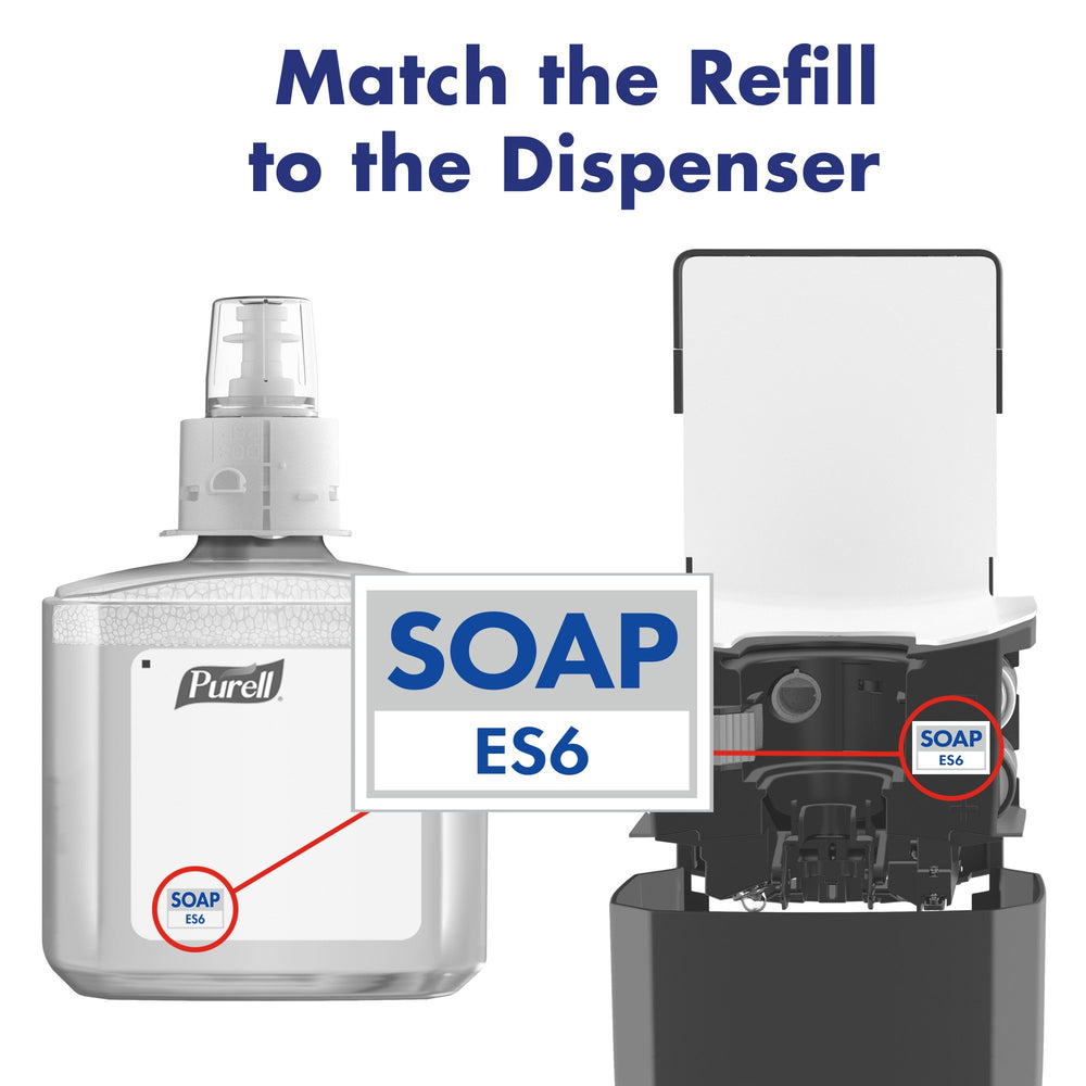 Purell hand foaming soap applied to skin for comfortable cleansing.