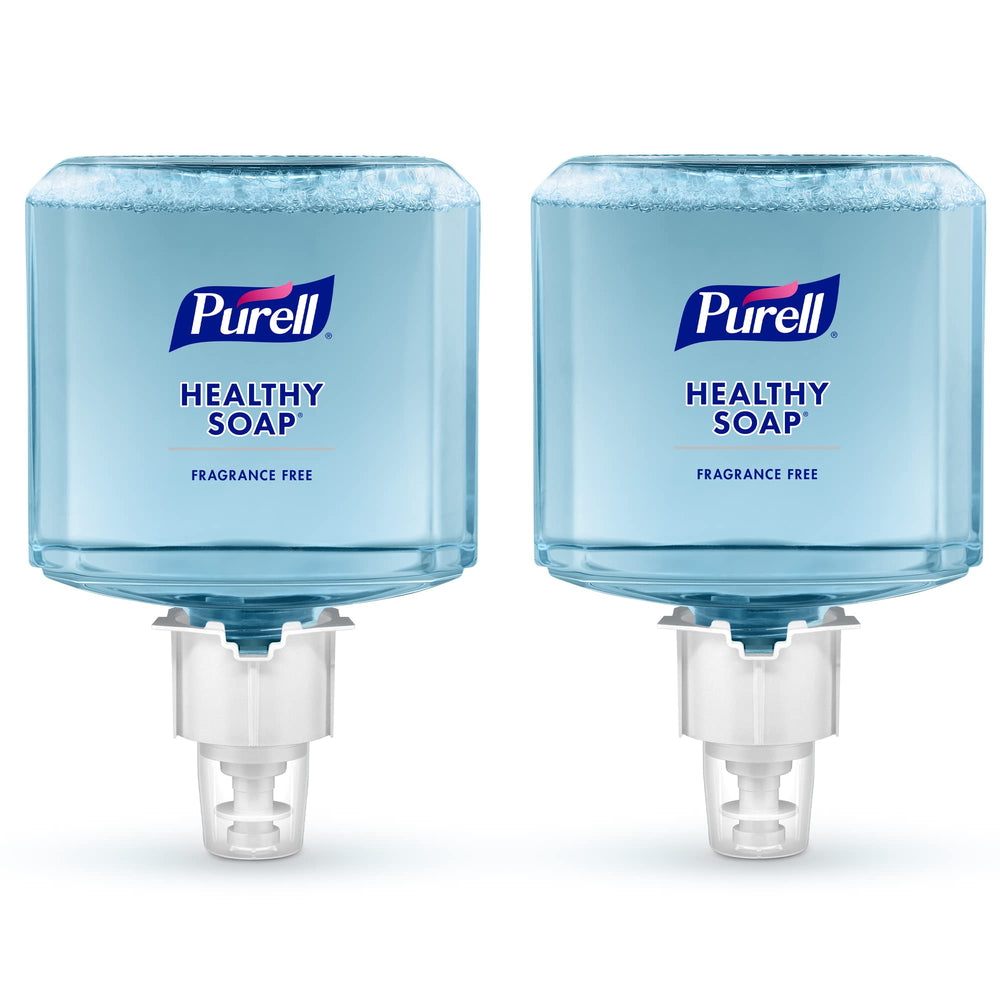 Purell Healthy Soap refill for ES6 shows remaining soap levels at a glance.