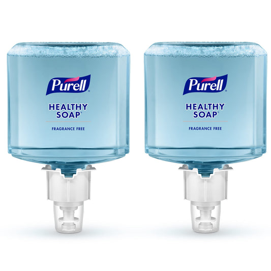 Purell Healthy Soap refill for ES6 shows remaining soap levels at a glance.