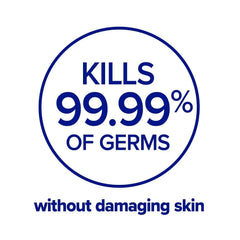 Purell refill container with factory-sealed nozzle, reducing contamination risk.