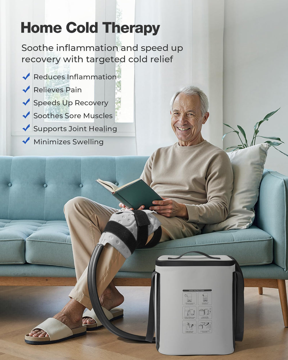 Purella quiet pump delivers consistent cooling with minimal noise.