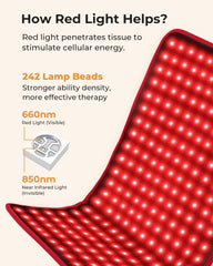 Purella red light therapy mat controller in hand for easy mode selection