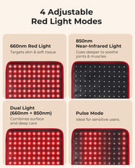 Purella red light therapy mat extended strap enables flexible setup