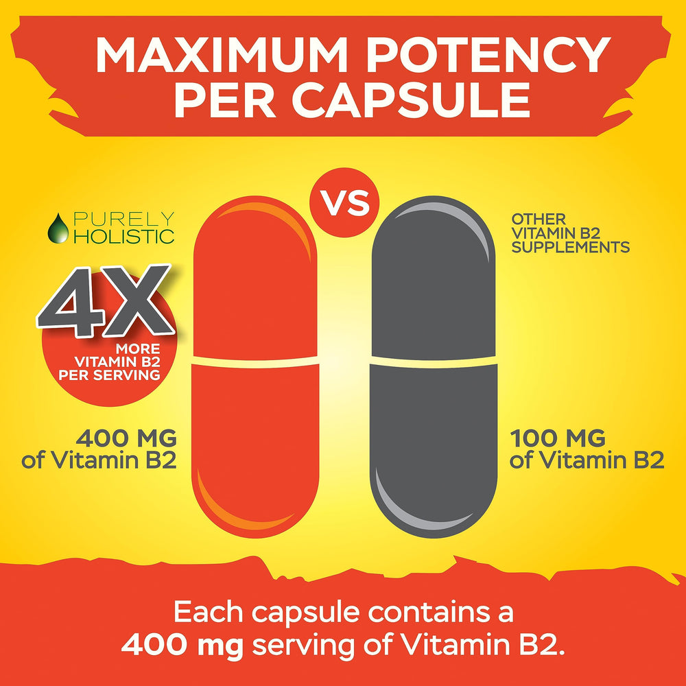 Purely Holistic B2 400mg label non GMO gluten free assurances