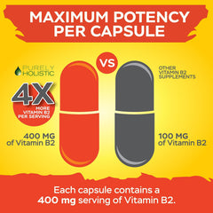 Purely Holistic B2 400mg label non GMO gluten free assurances