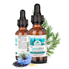 Purely Wild SpruceAlive bottle with dropper for easy daily blends
