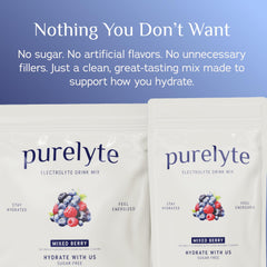 Purelyte Electrolyte Packet travel usage for easy hydration on the road.