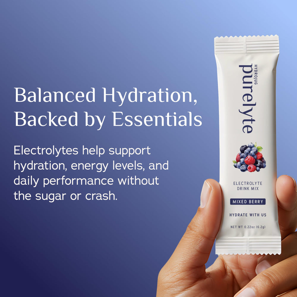 Purelyte Electrolyte Stick Fruit Punch supports active days.