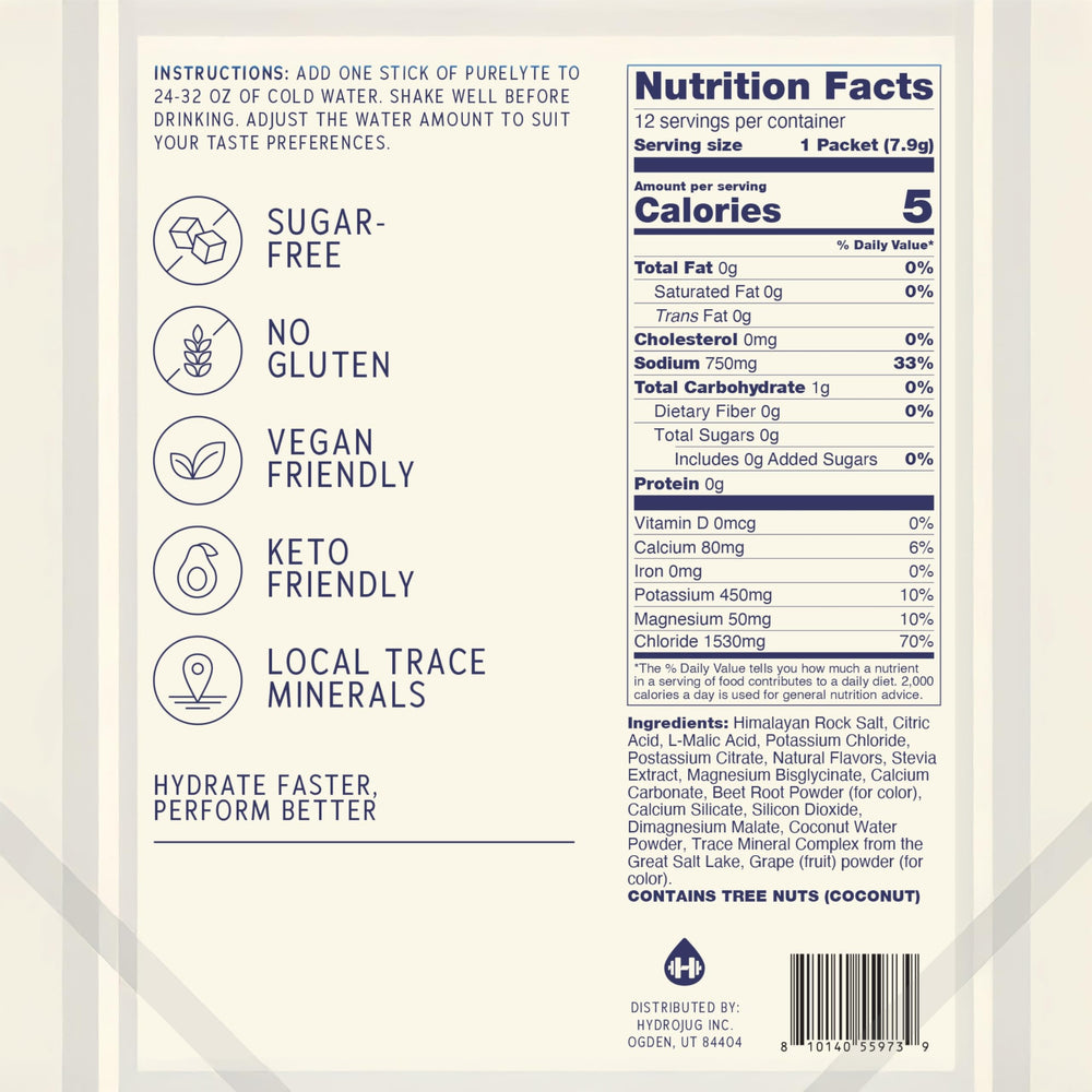Purelyte Electrolyte Stick Strawberry Lemonade for refreshing post-workout hydration.