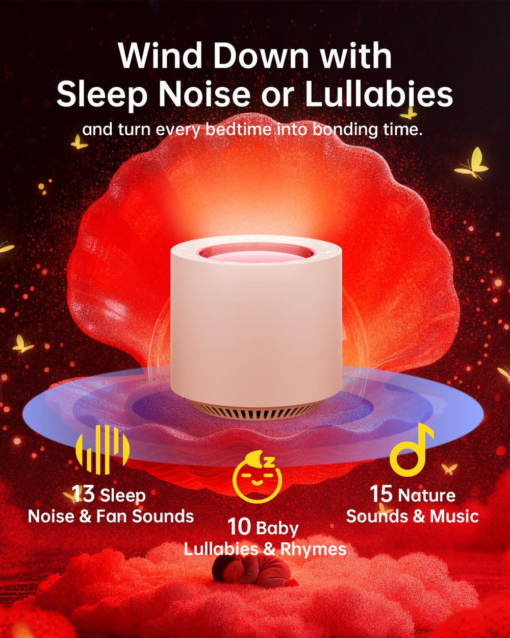PureNurt six light modes create ideal ambiance for night feeds