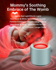 PureNurt Sleep Soother control panel with glow-in-the-dark buttons for late-night use