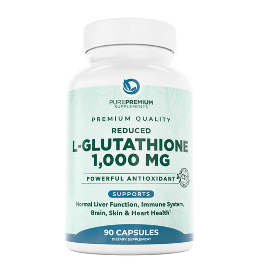 PurePremium Reduced Glutathione 1000mg bottle for antioxidant support