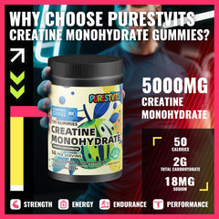PURESTVITS Creatine Gummy pineapple bowl shows tropical flavor cues
