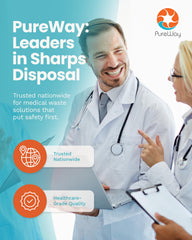 PureWay clinic grade sharps disposal for professional settings