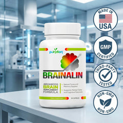 Puridian Brainalin in a study setup representing a daily concentration ritual.