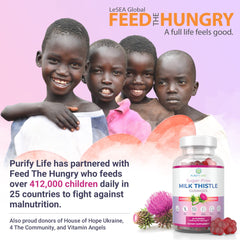 Purify Life community-partner logos reflect brand values and charitable initiatives