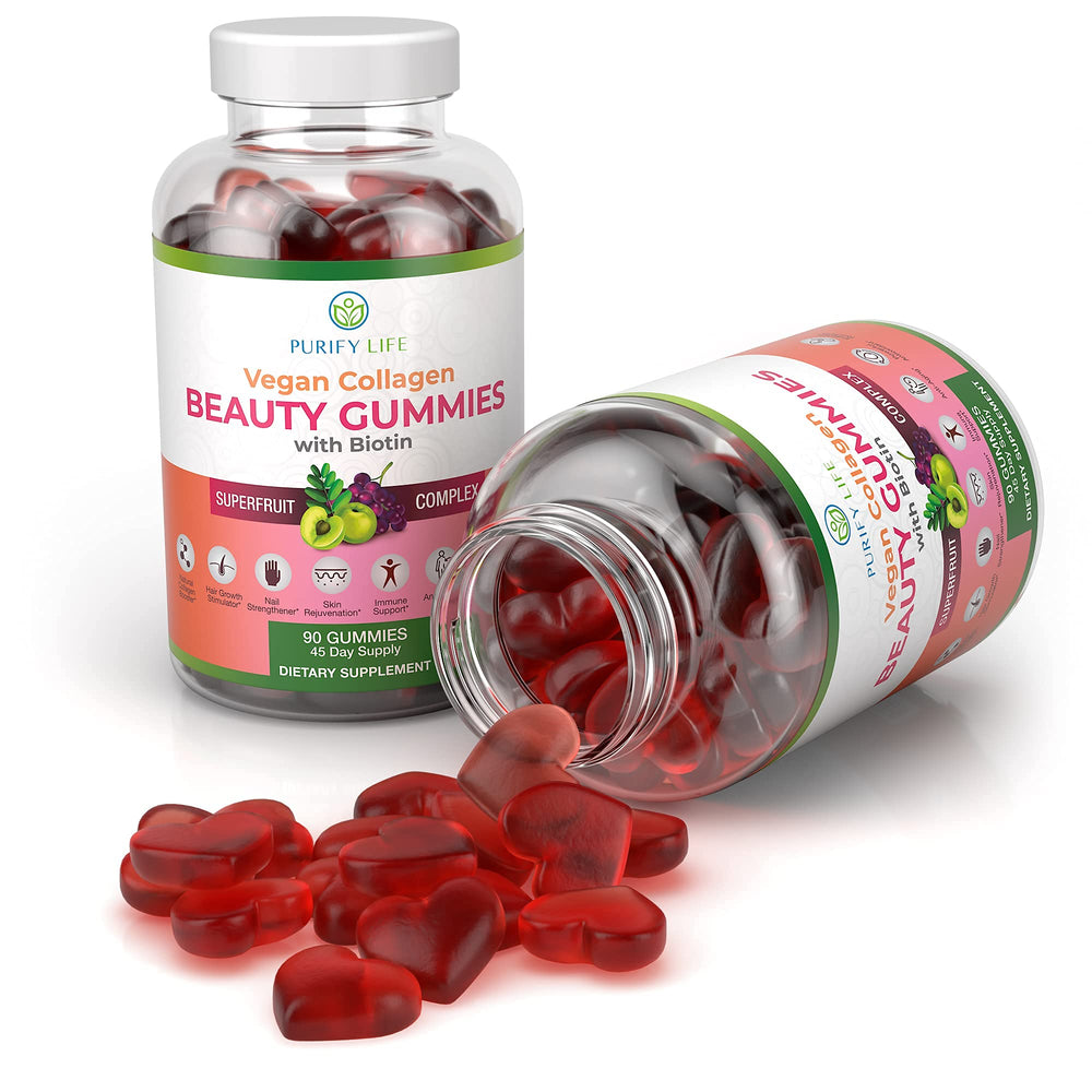 Purify Life vegan collagen gummies biotin-infused for potential hair and nails