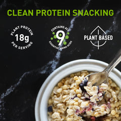 PURIS Organic Pea Protein Crisps in snack bowl, keto-friendly option.