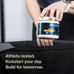 Purist Electrolyte Powder NSF certification badge signals trusted quality.