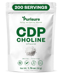 Purisure CDP Choline Powder container for easy daily dosing and portability.