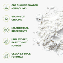 Purisure CDP Choline Powder dissolving in water giving a tasteless supplement moment.